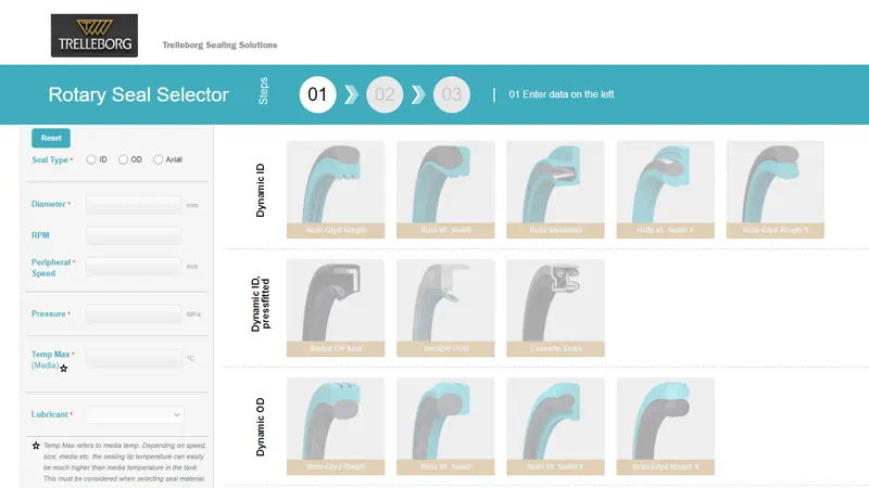 rotary seal selector